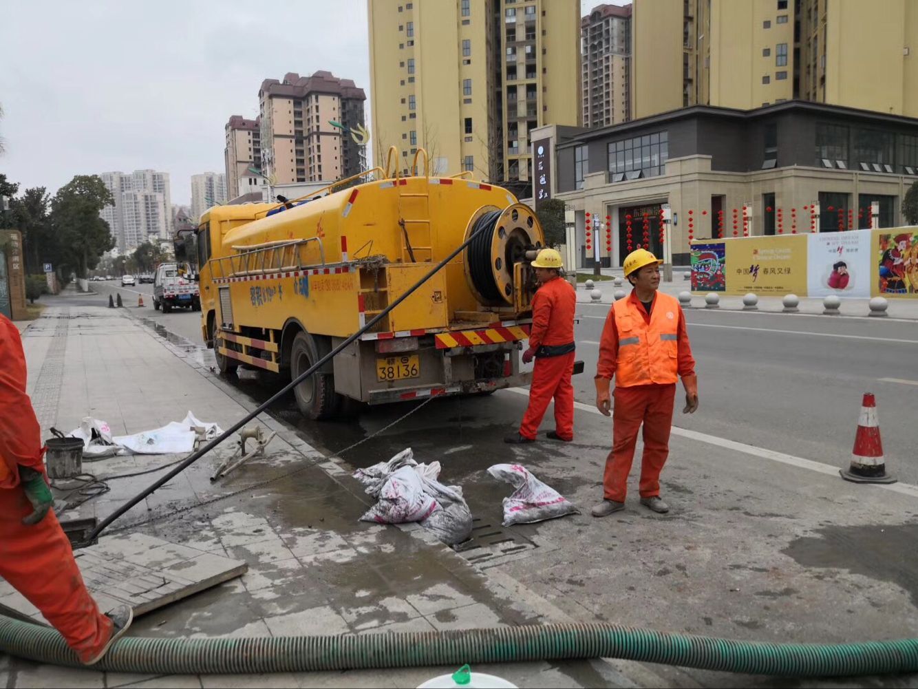 峡江排污管道清淤-管道清洗